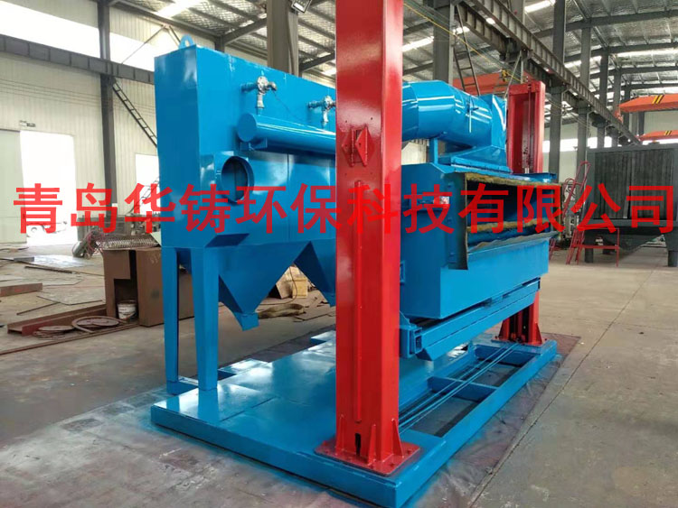 塔筒外壁拋丸機(jī)試機(jī)現(xiàn)場圖 塔筒外壁拋丸機(jī)試機(jī)現(xiàn)場圖