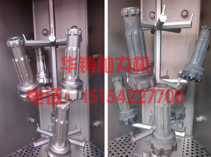 轉臺式鉆頭拋丸強化機清理效果圖 轉臺式鉆頭拋丸強化機清理效果圖
