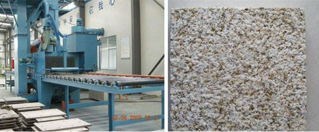 大理石拋毛機，大理石噴砂拋丸機