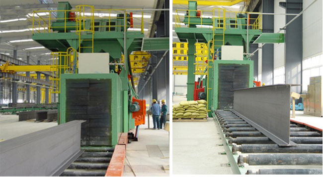 H型鋼通過式拋丸機(jī) H型鋼通過式拋丸機(jī)